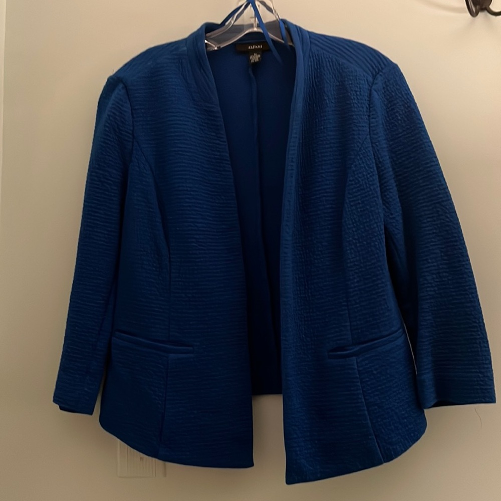Alfani cobalt knit jacket